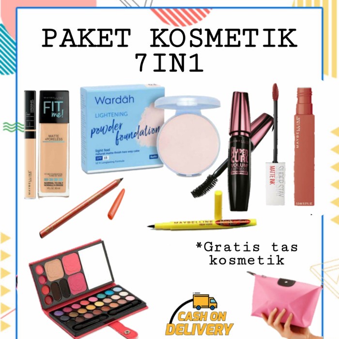 Promo  Paket Kosmetik Bedak Wardah 7in1 - Paket Makeup Bedak Wardah - PAKET 9IN1