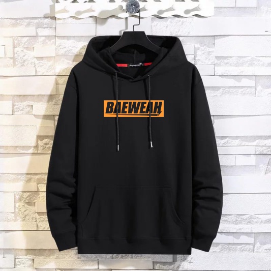 JAKET BAE WEAH SWEATER HOODIE HITAM BIG SIZE/ALL SIZE