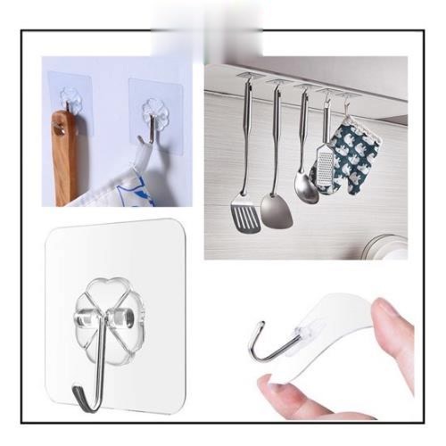 Hook Gantungan Tempel Dinding Anti Air / Cantelan Tembok Super Kuat / Magic Wall Hook Transparan  #A