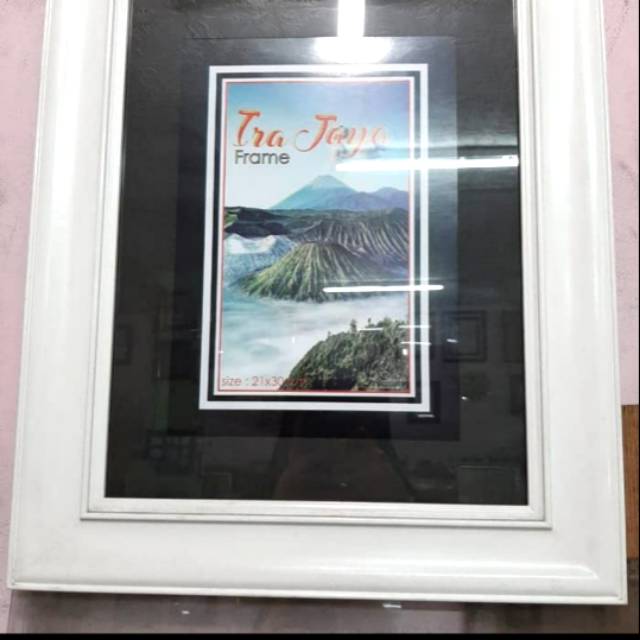 Jual Frame Bingkai Pigura Foto Kayu Ukuran A4 (21x30cm) Putih - Putih ...