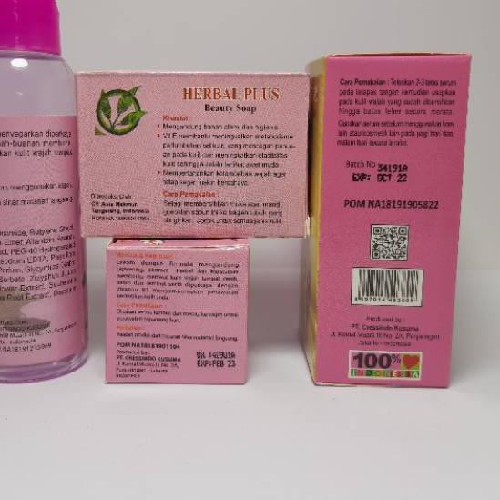 Terbaik PAKET LENGKAP CREAM HERBAL PLUS BPOM 4in1 (Cream,sabun,serum&toner) ..