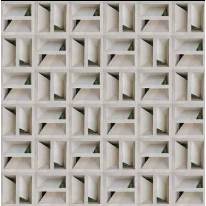 Roster beton/roster minimlis/motif kupu² putih beton(2sisi)