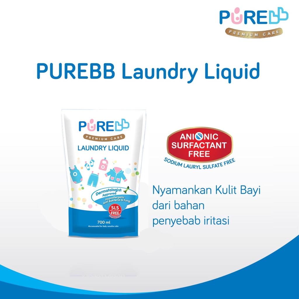 Pure BB (Non Banded) Laundry Liquid Refill - 700mL