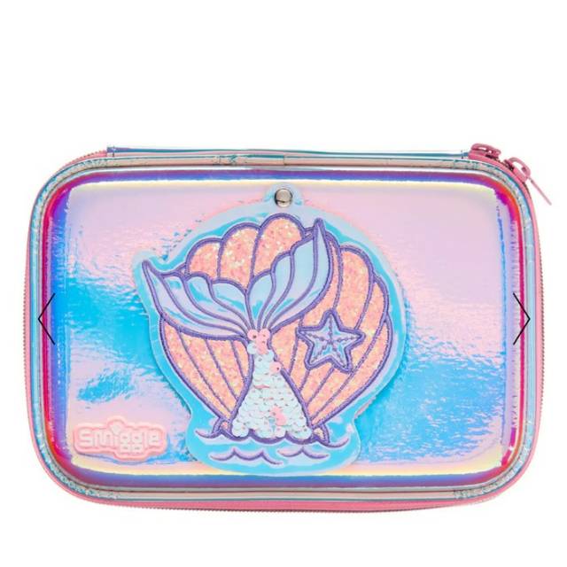 

(SALE) SMIGGLE Glitz Mirror Coral Hardtop Pencil Case