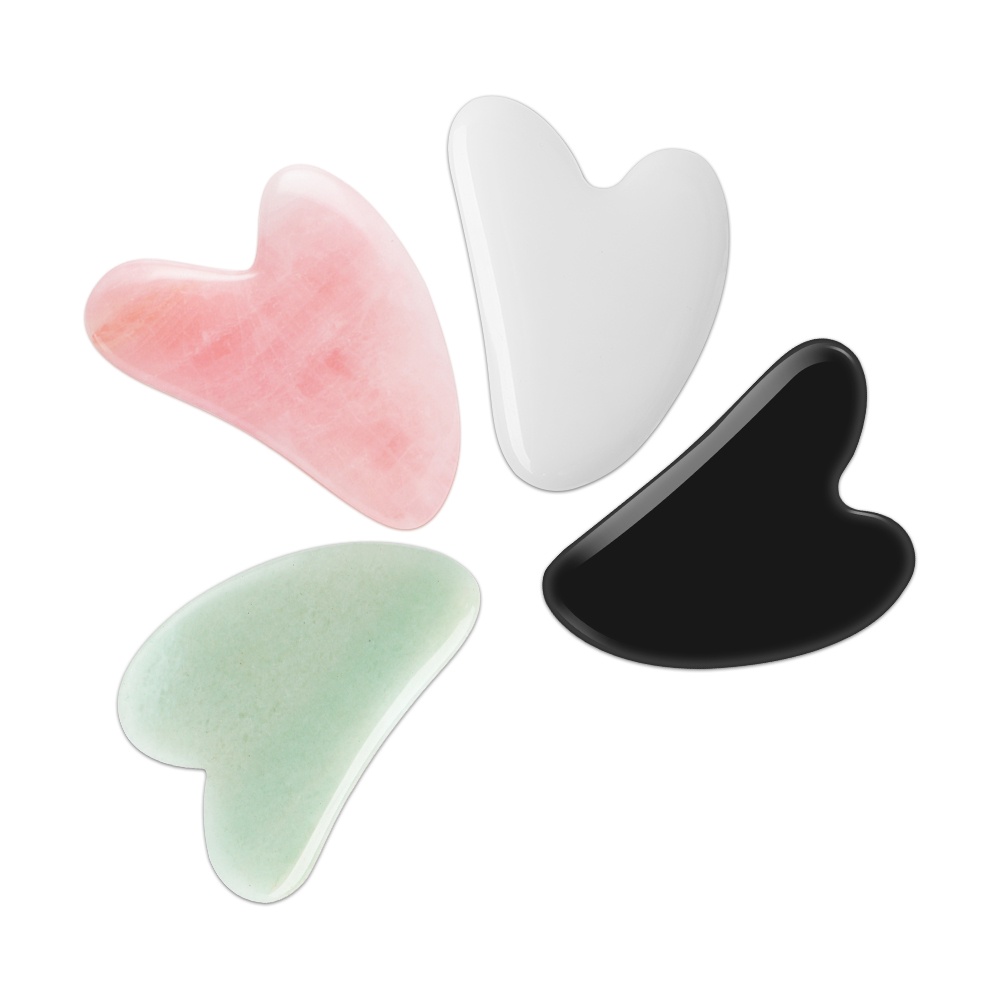 Gua Sha Batu Quartz Kristal Alami Anti Kusut Dan Penuaan Untuk Perawatan Kecantikan Wajah