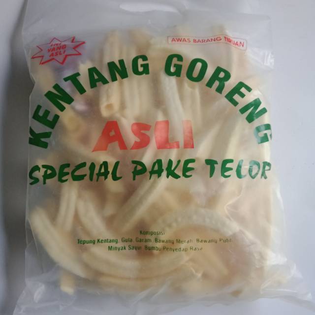 

Cemilan kentang goreng asli oleh oleh Bandung >>130 gram