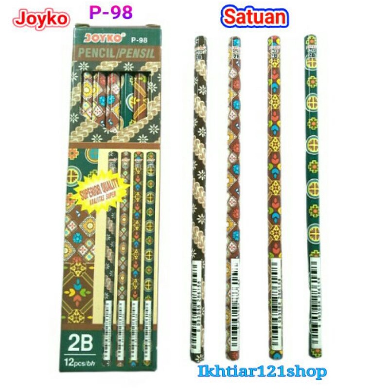 

Pensil 2B Joyko P-98/Pencil 2B Joyko P 98 Satuan Grosir