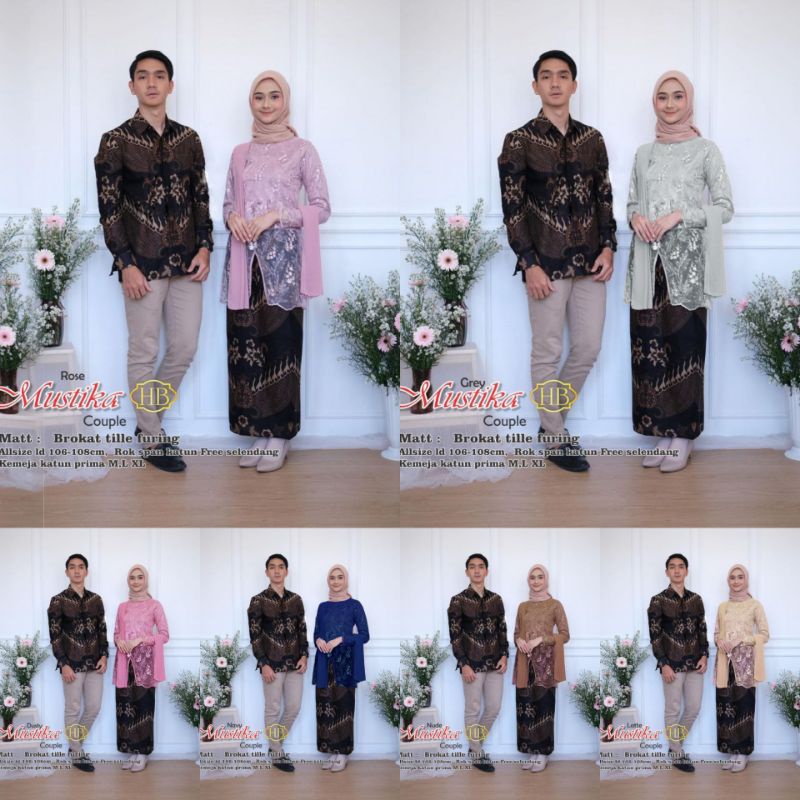TERBARU TERLARIS COUPLE KEBAYA BATIK FREE SELENDANG CERUTY