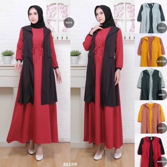 GAMIS CARDINA STRING FIT TO L GAMIS WANITA BUSANA MUSLIM SESUAI GAMBAR DRESSCANTIK ORIGINAL REALPICT