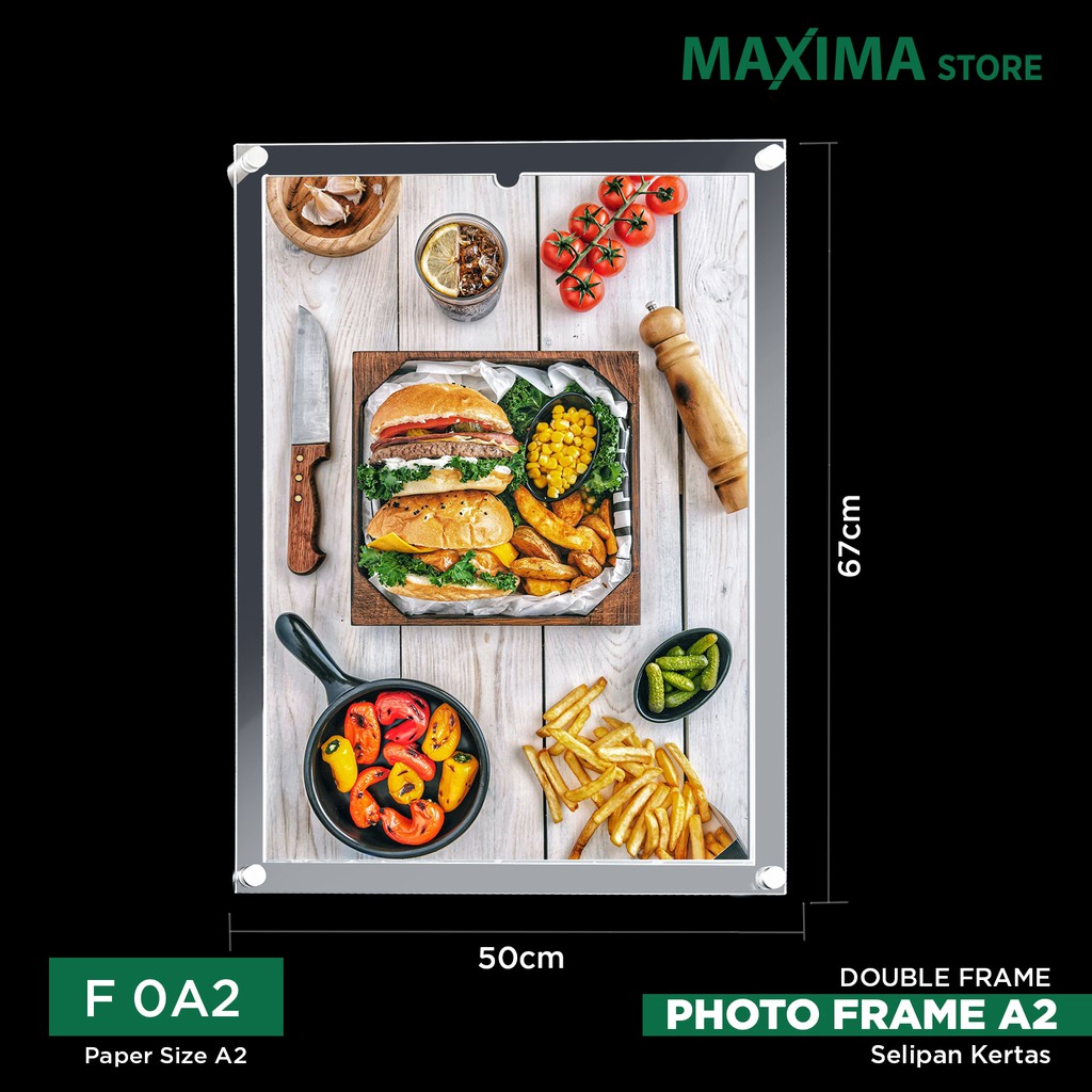 frame foto akrilik A2 2+3mm / bingkai foto akrilik / akrilik display