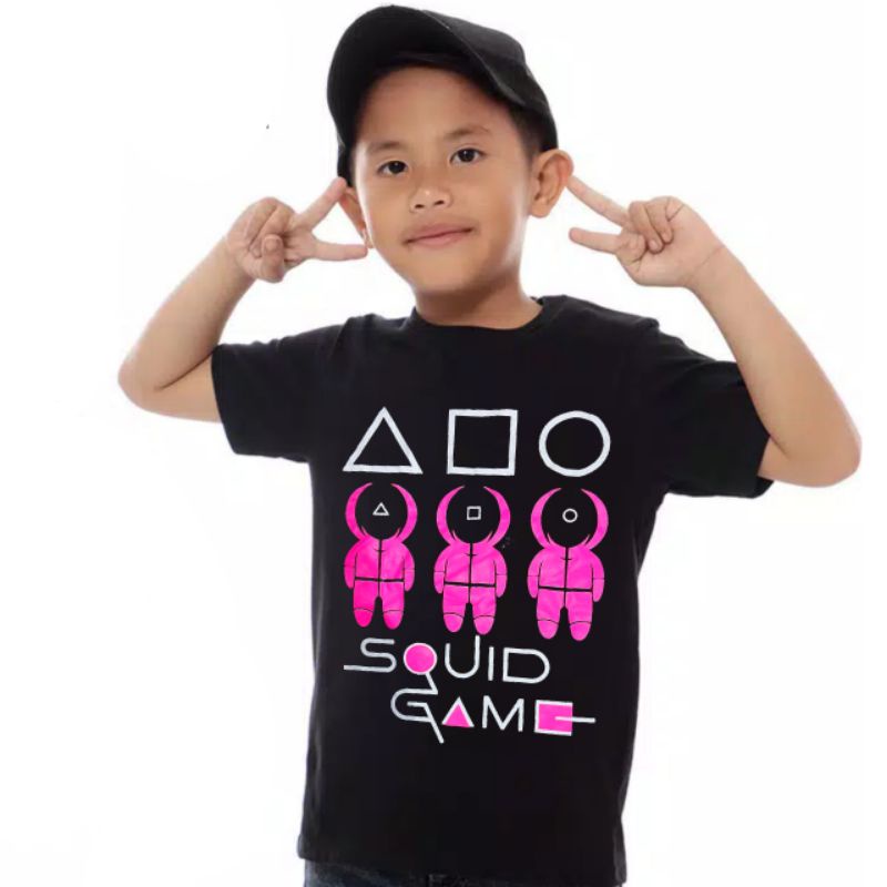 KAOS ANAK ANAK TERBARU/KAOS ANAK ANAK MOTIF SQUID GAME/ATASAN ANAK LAKI LAKI/PEREMPUAN TERBARU/KAOS SQUID GAME