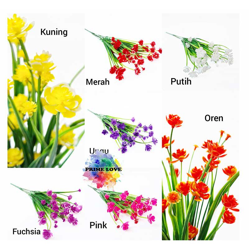 Bunga Plastik Lotus Artificial Pernak Pernik Interior Flower Dekorasi Meja - AF47-1