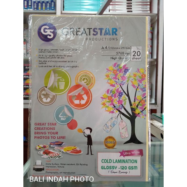 

Plastik Laminasi Dingin Glossy 120gsm-A4