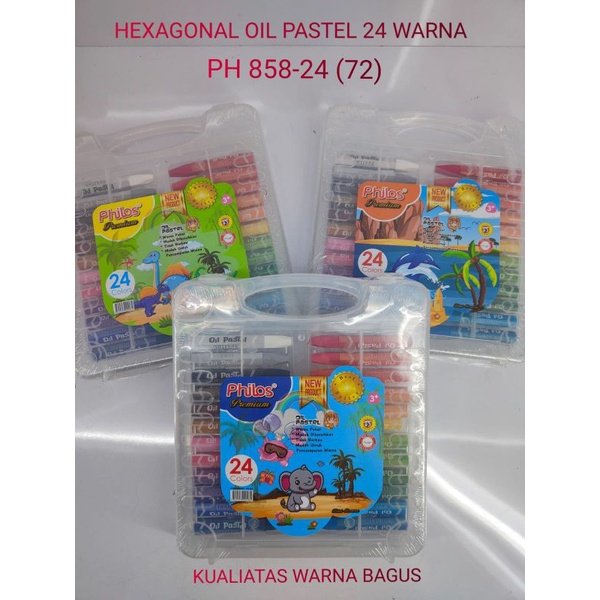 

Hexa oIl Pastel Philos set 24 warna / Oil Pastel 24