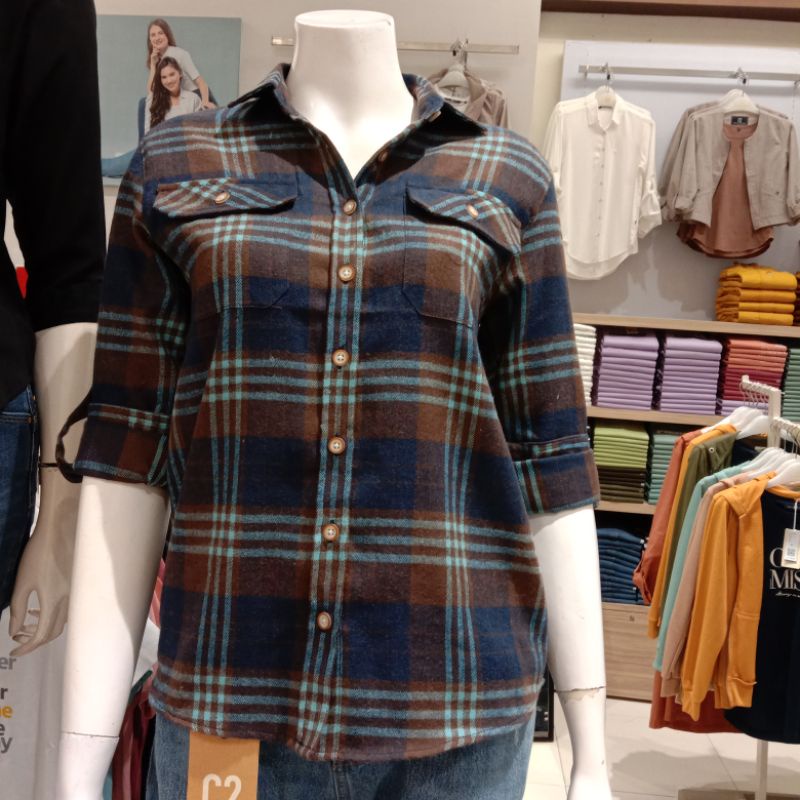 C2 Outfitters Koropi Navy Casual Oversize Shirt