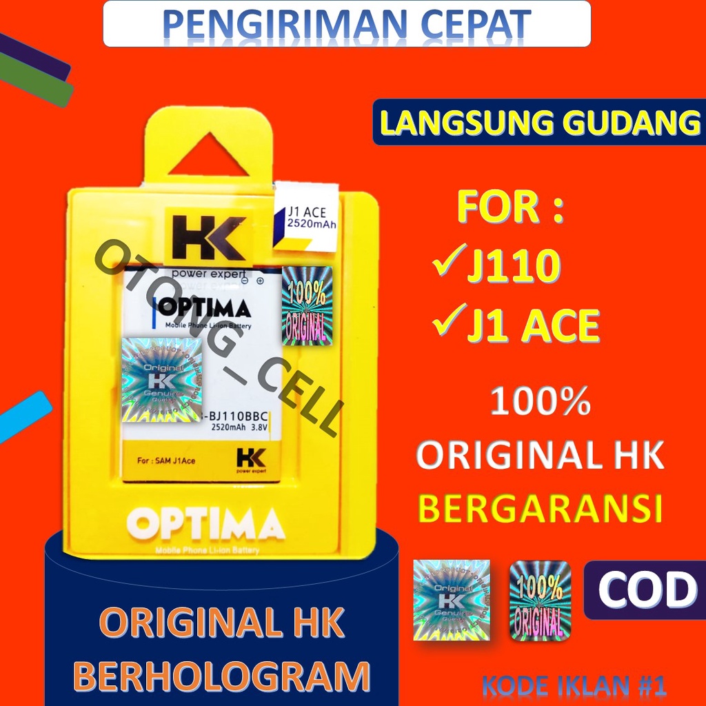 HK J110 BATERAI bisa untuk samsung J1 ACE J110 DOUBLE POWER HK OPTIMA KODE IKLAN 1