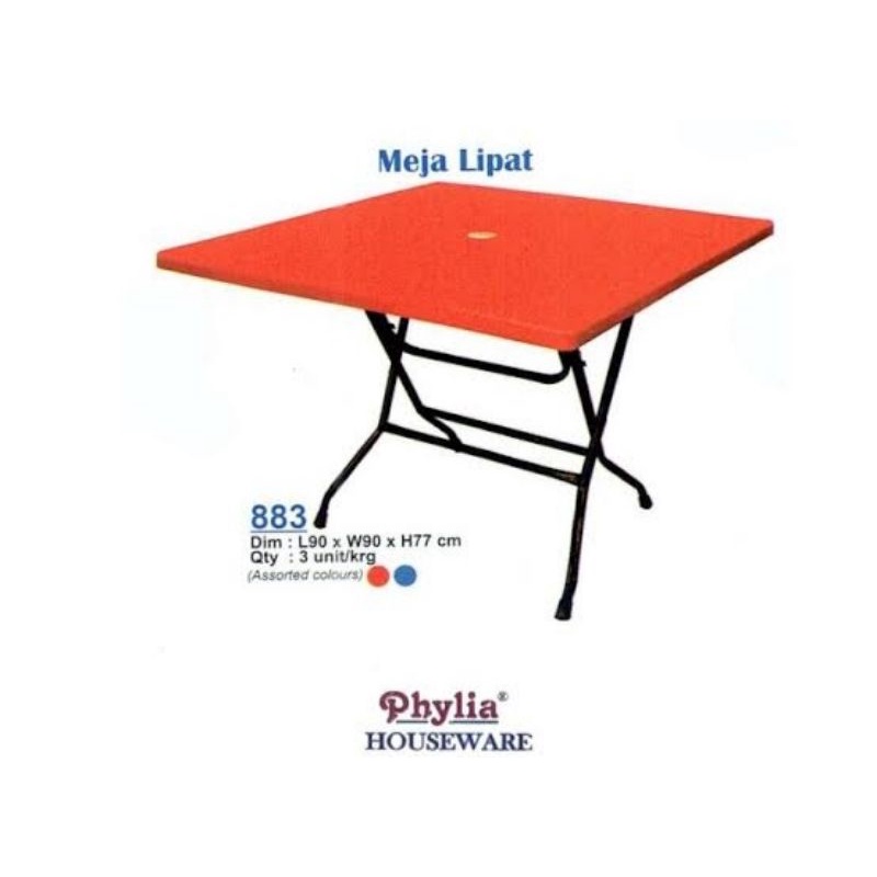 Jual Meja Makan Phylia 883 warna Merah | Shopee Indonesia