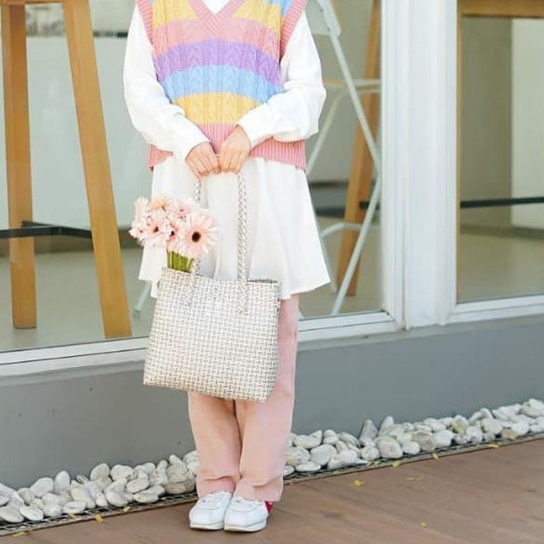 ➷ Candy Cable Vest Rompi Rajut Wanita / Vest Cable Rainbow / Rompi Rajut Wanita Warna Pelangi / Romp