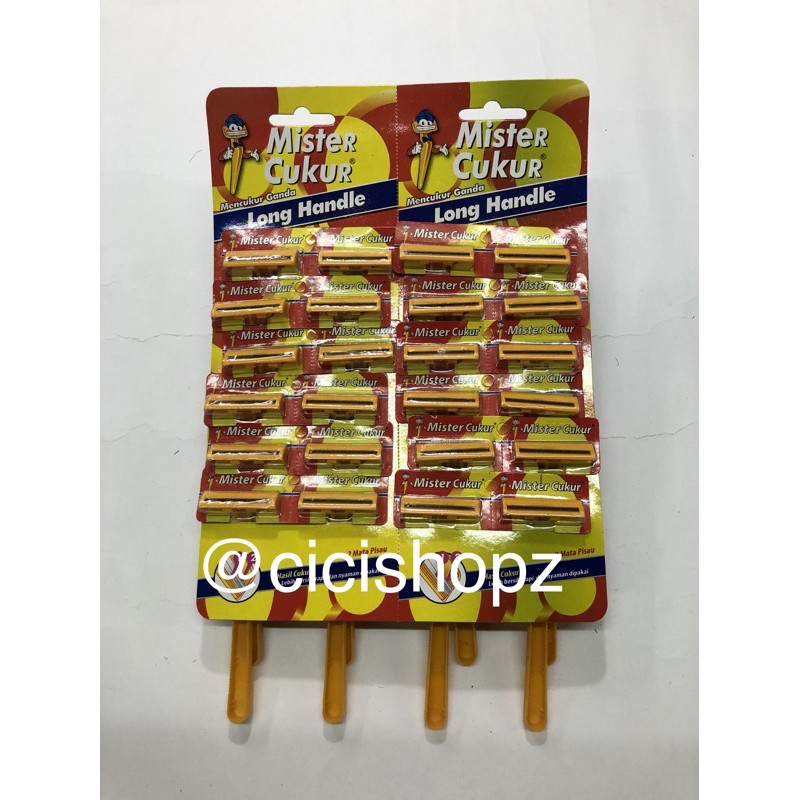 ALAT CUKUR isi 24PCS CUKURAN JENGGOT ALAT CUKUR KUMIS -MISTER CUKUR KUNING