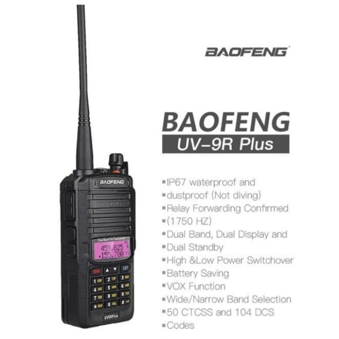 HT Baofeng UV-9R Plus Dualband 5Watt Waterproof IP67 Ori Baru UV9R radio UV 9R murah