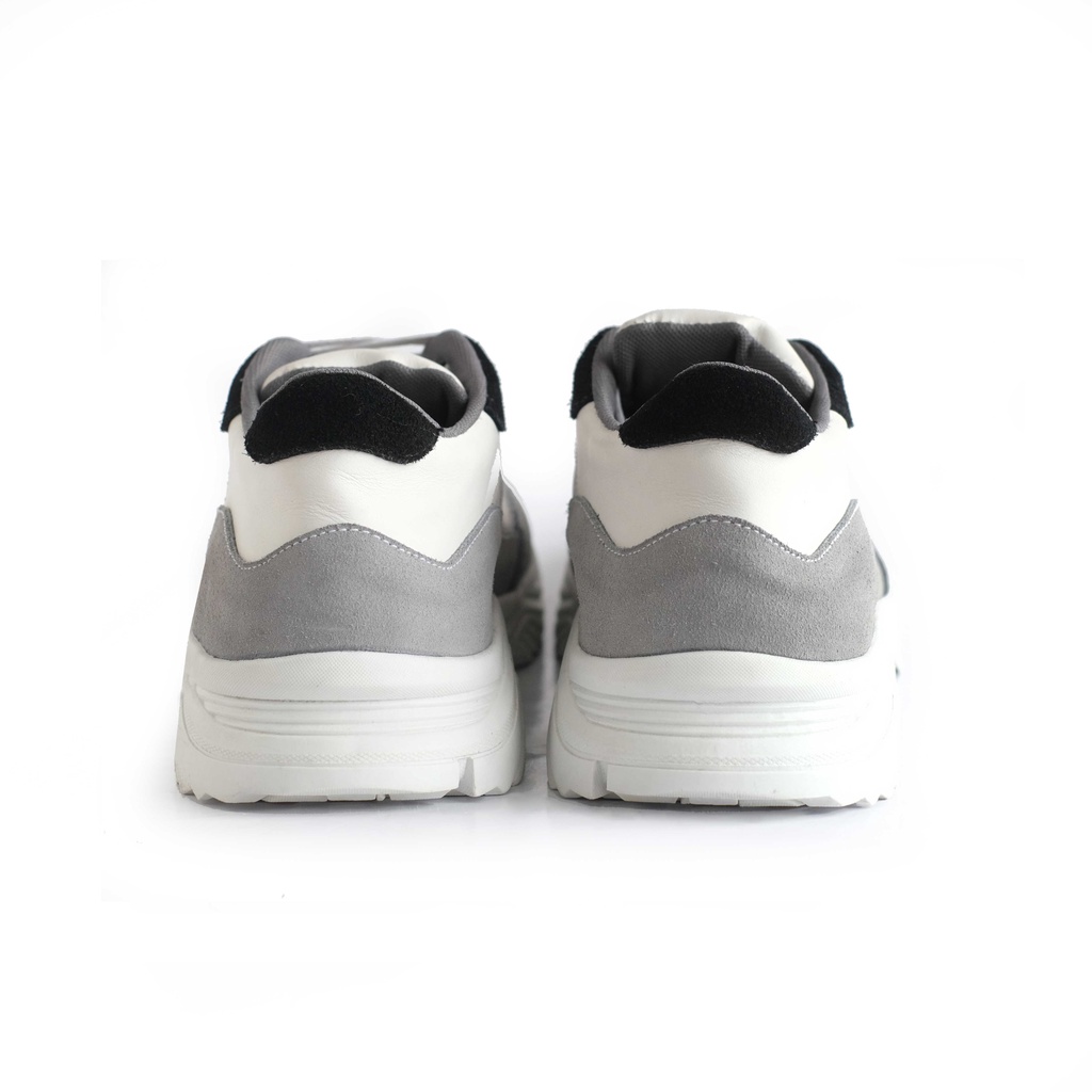 Sepatu Sneakers Kulit - Winshor - Xenon - White Grey tone