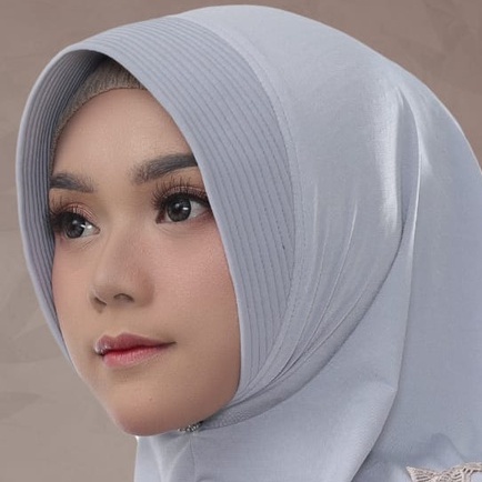 Jilbab Instan Bergo Tamara 12 Ori Liana Hijab-ABU MUDA