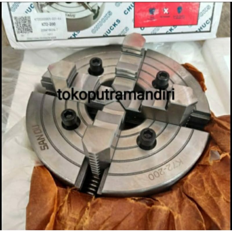 Claw bubut  8" 4 jaw / Chuck Bubut 8 inch 4 jaw K72-200mm