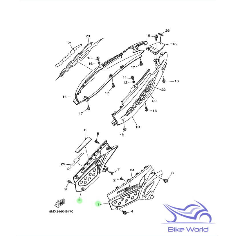 Cover Tutup Aki Nouvo Lele Yamaha Genuine Parts & Accessories