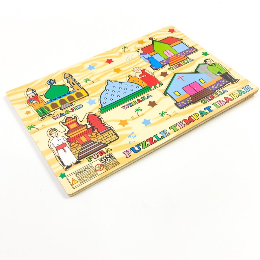 Mainan Anak Puzzle Kayu Bongkar Pasang - Puzzle Aneka Gambar