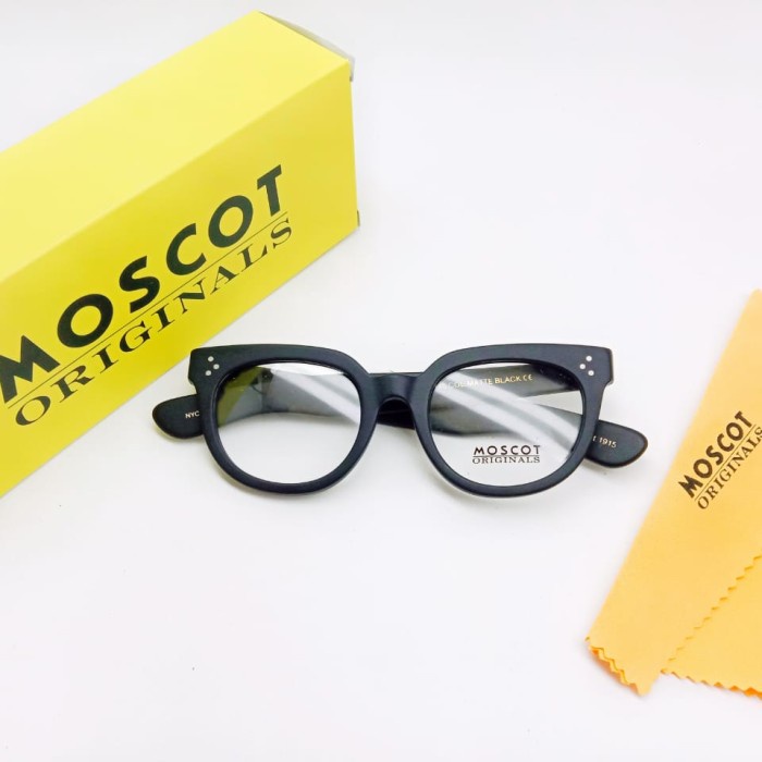 Frame Kacamata Minus Plus Pria Wanita Anti Radiasi Moscot Vilda - Hitam Doff, Frame Saja New