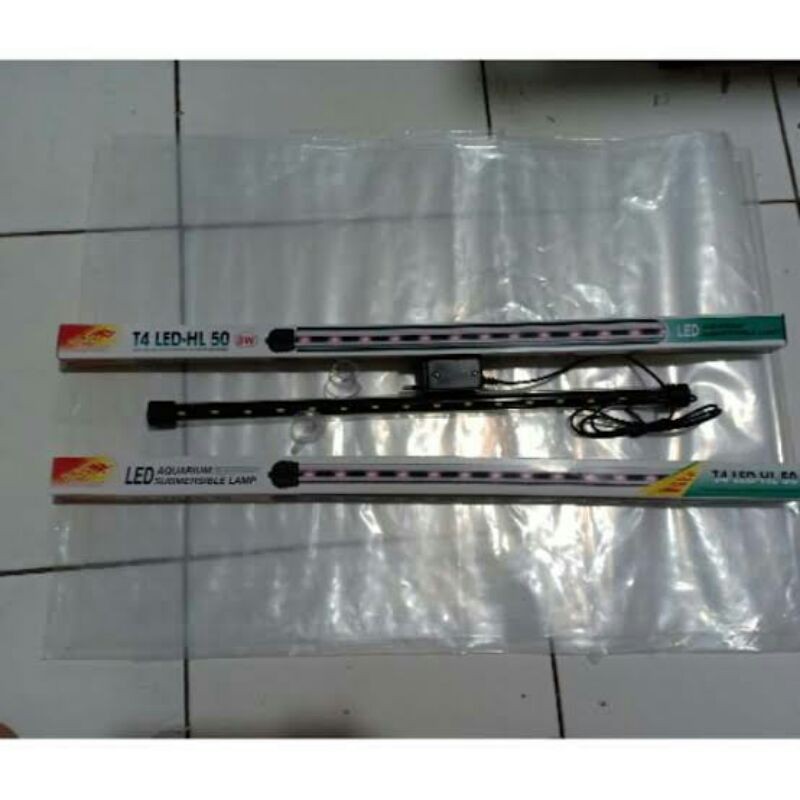 lampu aquarium led 50  cm pink packing pipa pvc