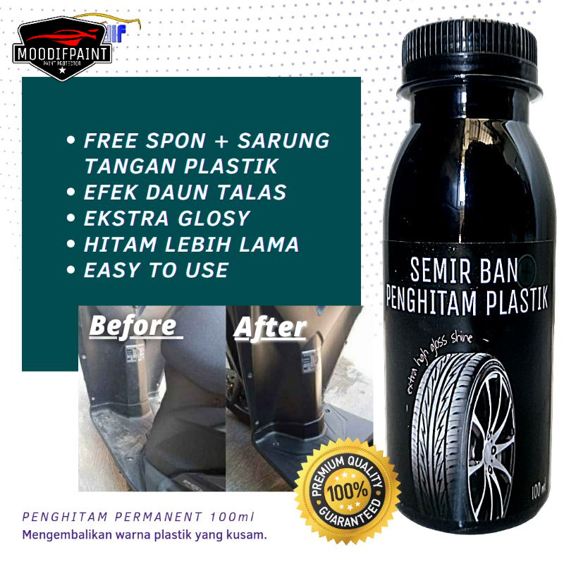 Semir Ban dan Penghitam Plastik 100ml Promo Live