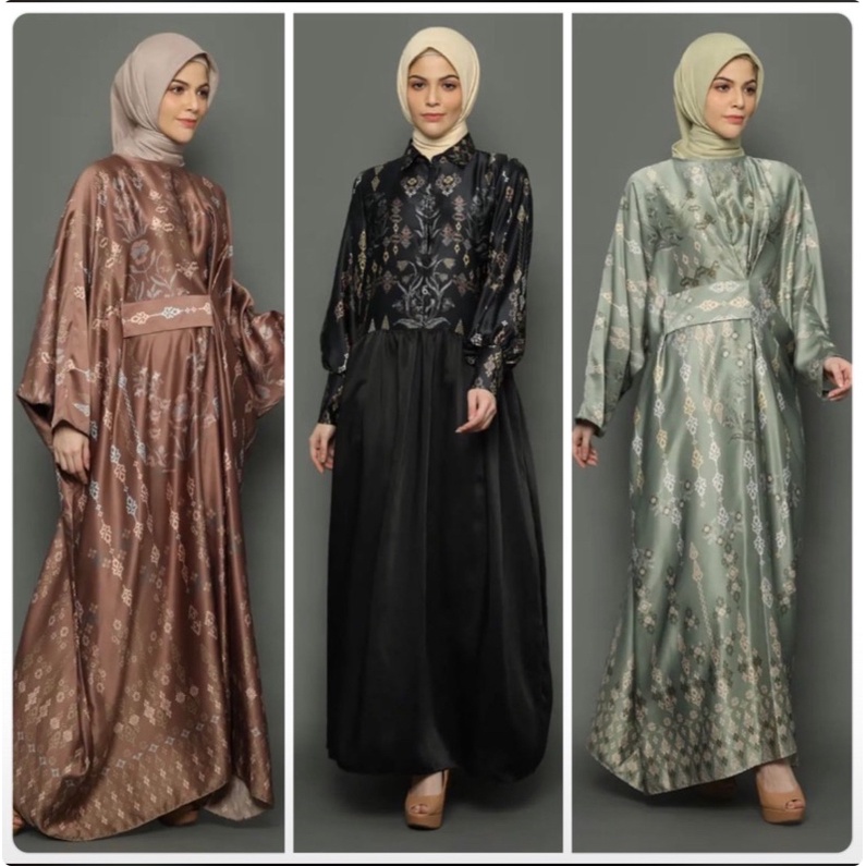 Bahan Kain Silk Aleshaa Etnik Batik / Kain Diyor Silk motif premium /  bahan gamis seragaman sarimbit mukena / kain silk meteran sage murah / bahan kemeja koko