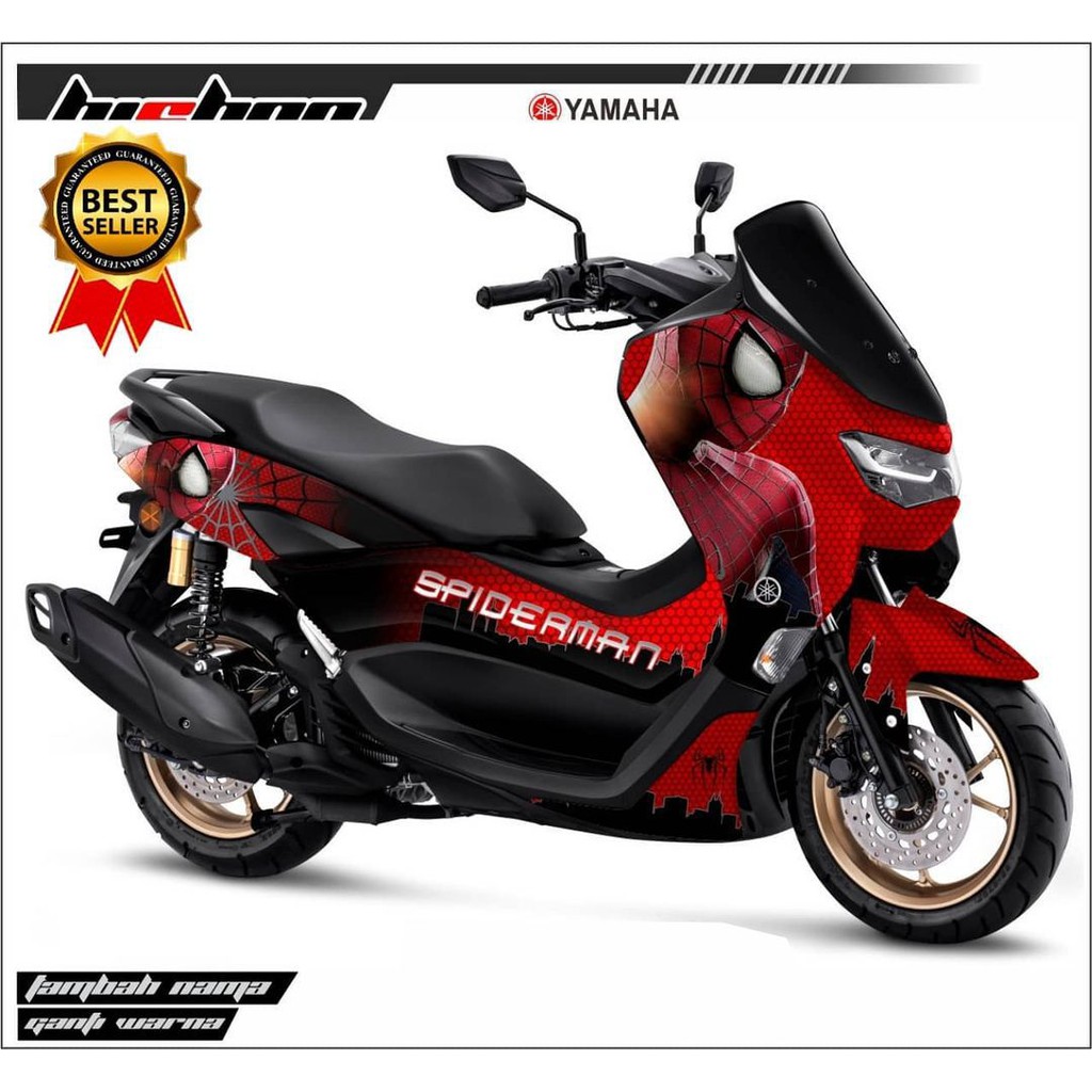 Sticker decal full body Yamaha Nmax Karakter Spiderman Merah