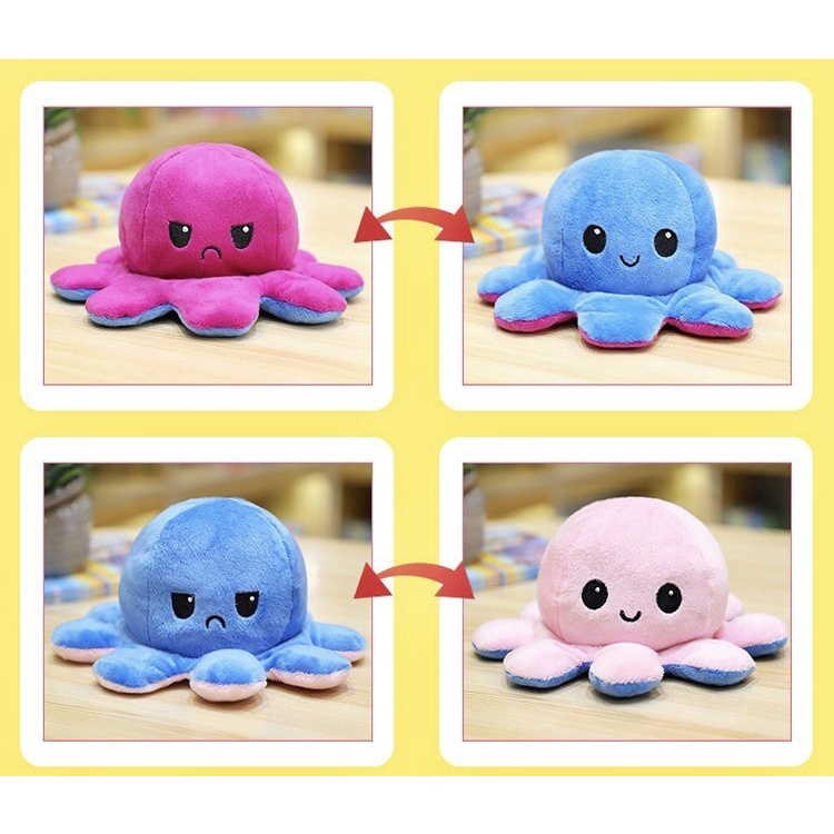 Boneka Gurita bolak balik Boneka Tik Tok Octopus Doll cumi cumi REVERSE