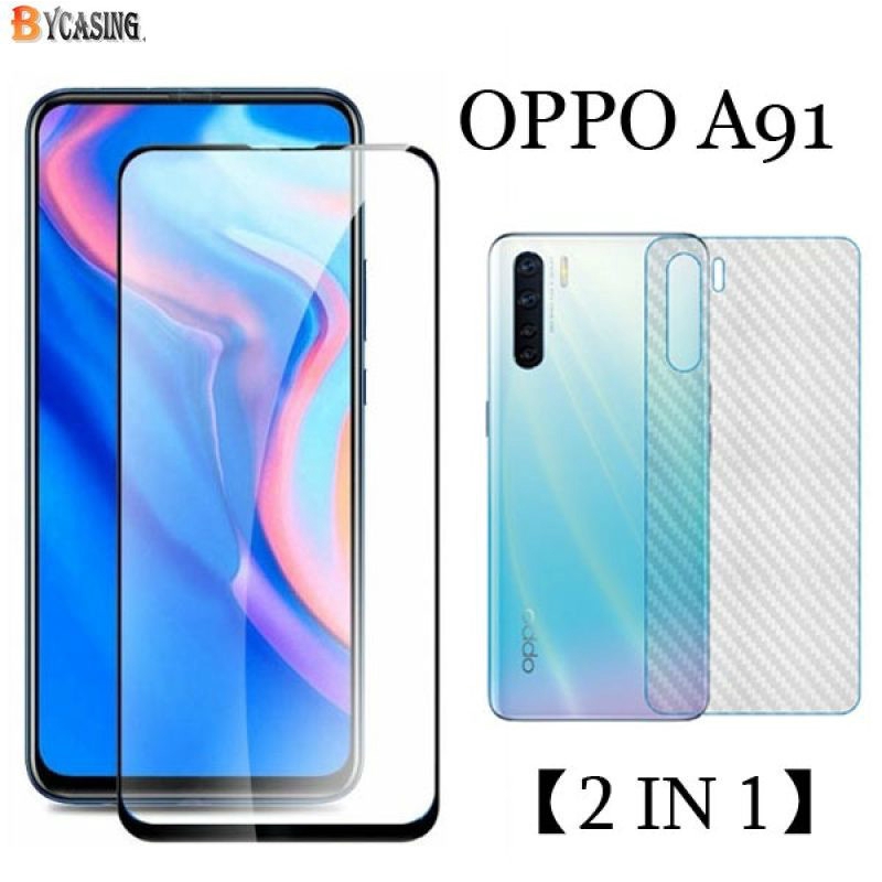 Pelindung Layar Tempered Glass 2 in 1 oppo a31 A53 A5 2020 a91 A92 A52