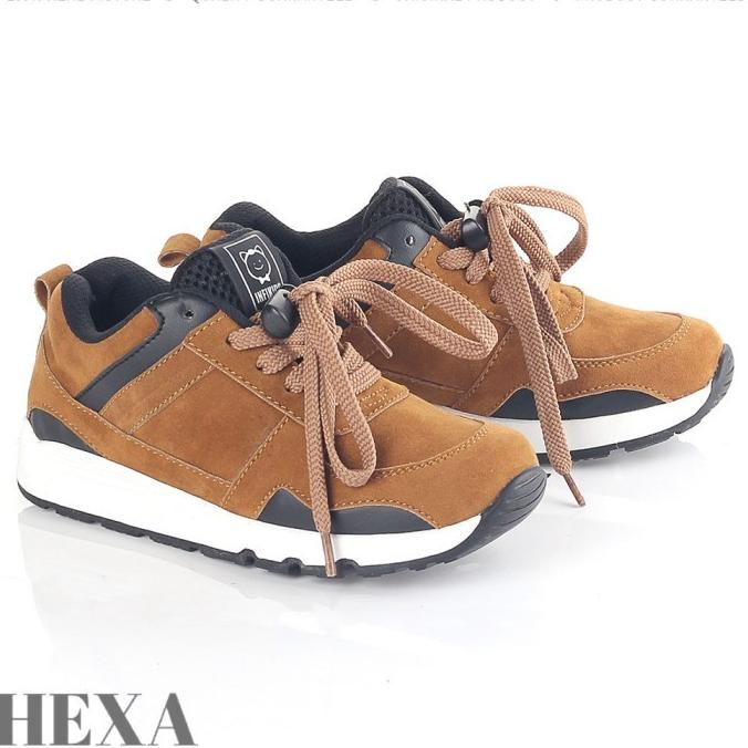 SEPATU ANAK LAKI LAKI COWOK SNEAKERS UMUR USIA 6 7 8 9 10 TAHUN COKLAT VDFF34154E