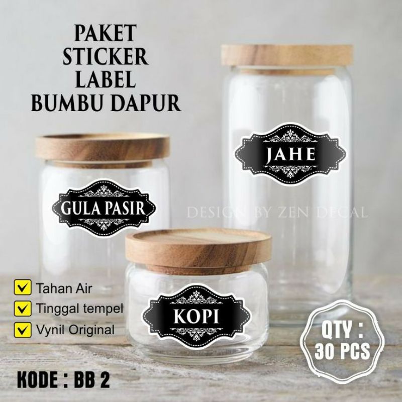 sticker bumbu label sticker bumbu dapur