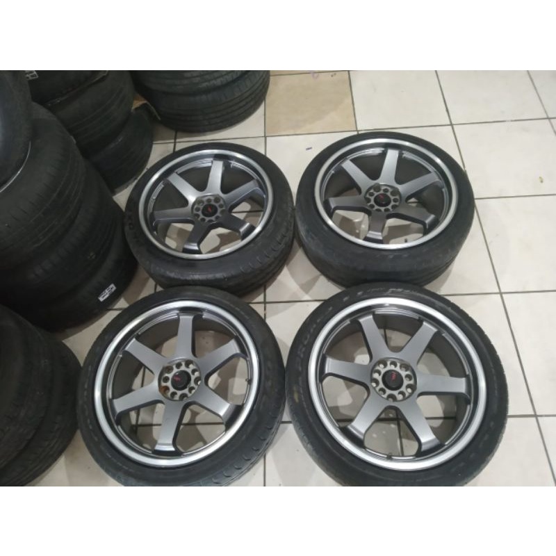 velg mobil second hsr model TE37 ring 19 pcd 5x100 5x114 ban 245 40 19 toyo tyres
