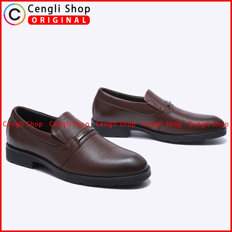 SEPATU FORMAL EVERBEST PRIA ORIGINAL PANTOFEL KULIT ASLI BRANDED COKLAT EM54