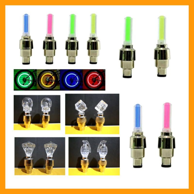 Lampu Tutup Pentil LED Warna Stick / Lampu Tutup Pentil LED Warna Karakter