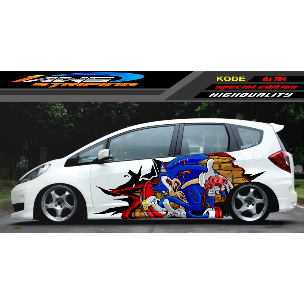 STIKER VARIASI MOBIL JAZZ BRIO AVANZA SIGRA YARIS / STIKER VARIASI MOBIL / MODIF STICKER MOBIL