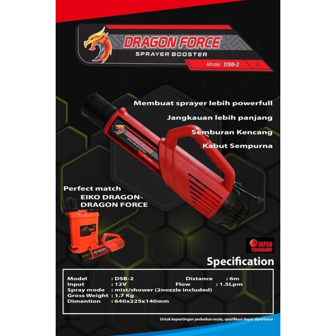 Blower Booster Sprayer Elektrik