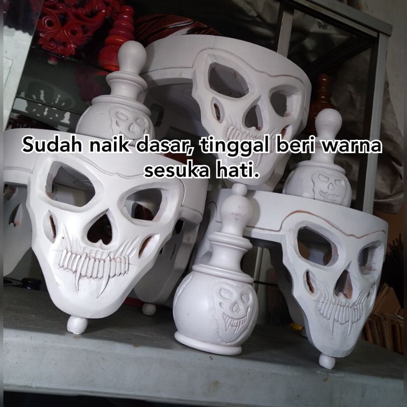 tebok sangkar pleci ukir tengkorak rare