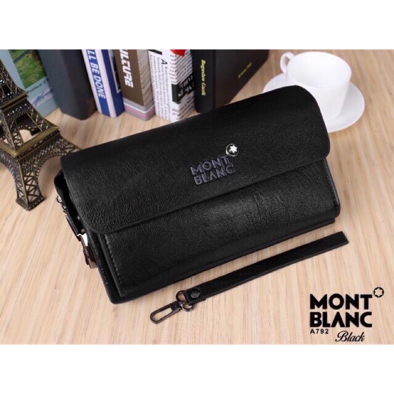 Handbag pria A792 bahan kulit sintetis Free pena | Clutch pria