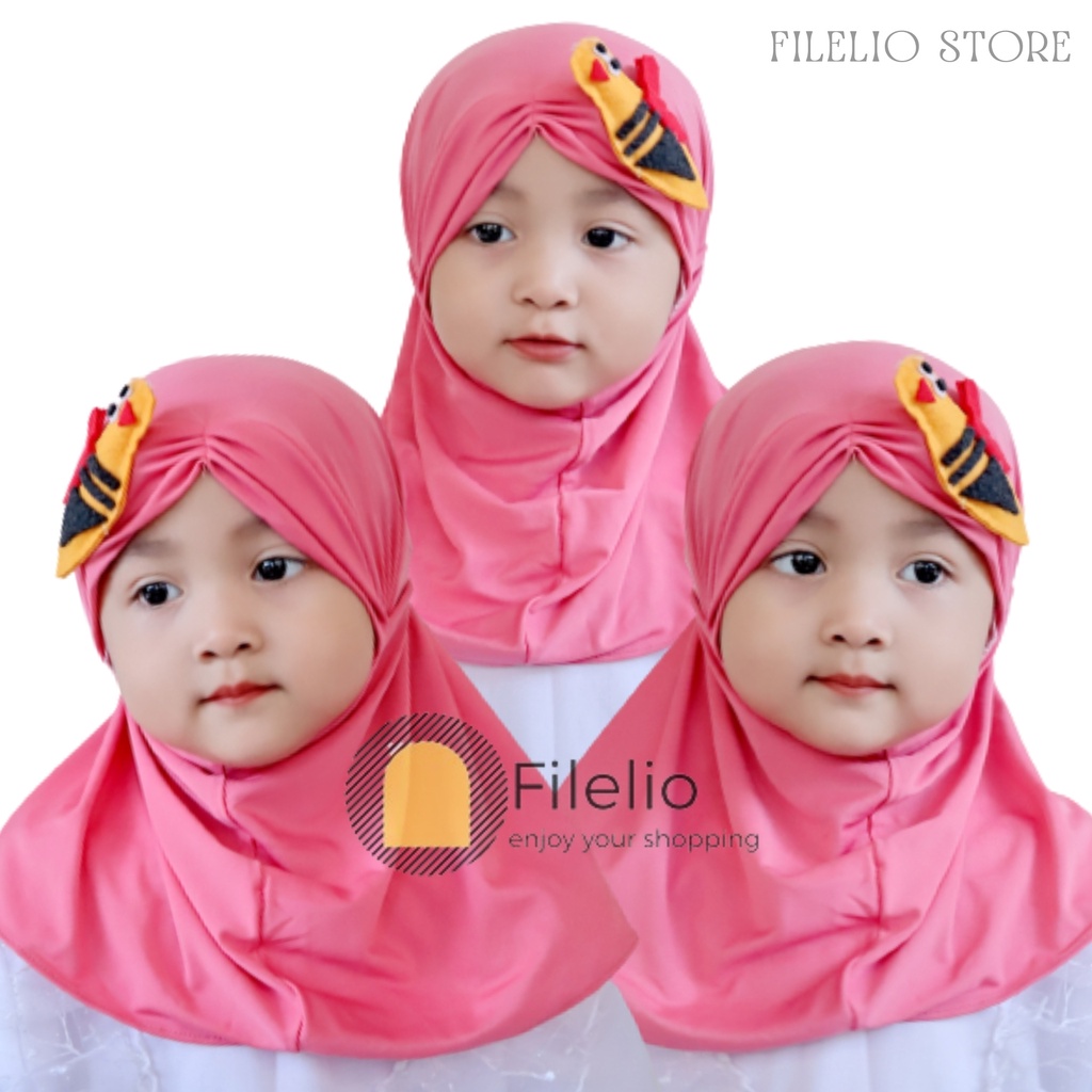 TERMURAH Hijab Anak Bayi Perempuan Lebah Murah Krudung Anak Lucu Umur 0 -3 Tahun Terbaru