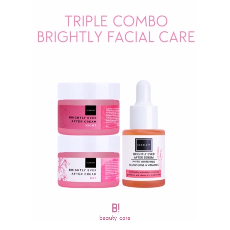 Scarlett Whitening Triple Combo Brightly Facial Care