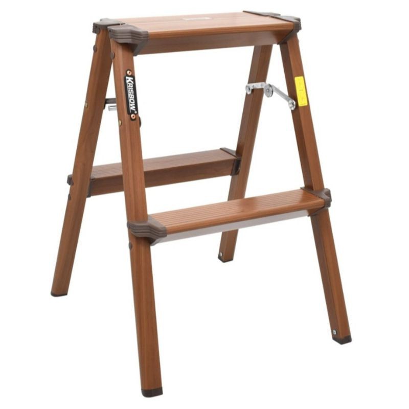 Krisbow Tangga Lipat Aluminium 2 Step Motif Kayu