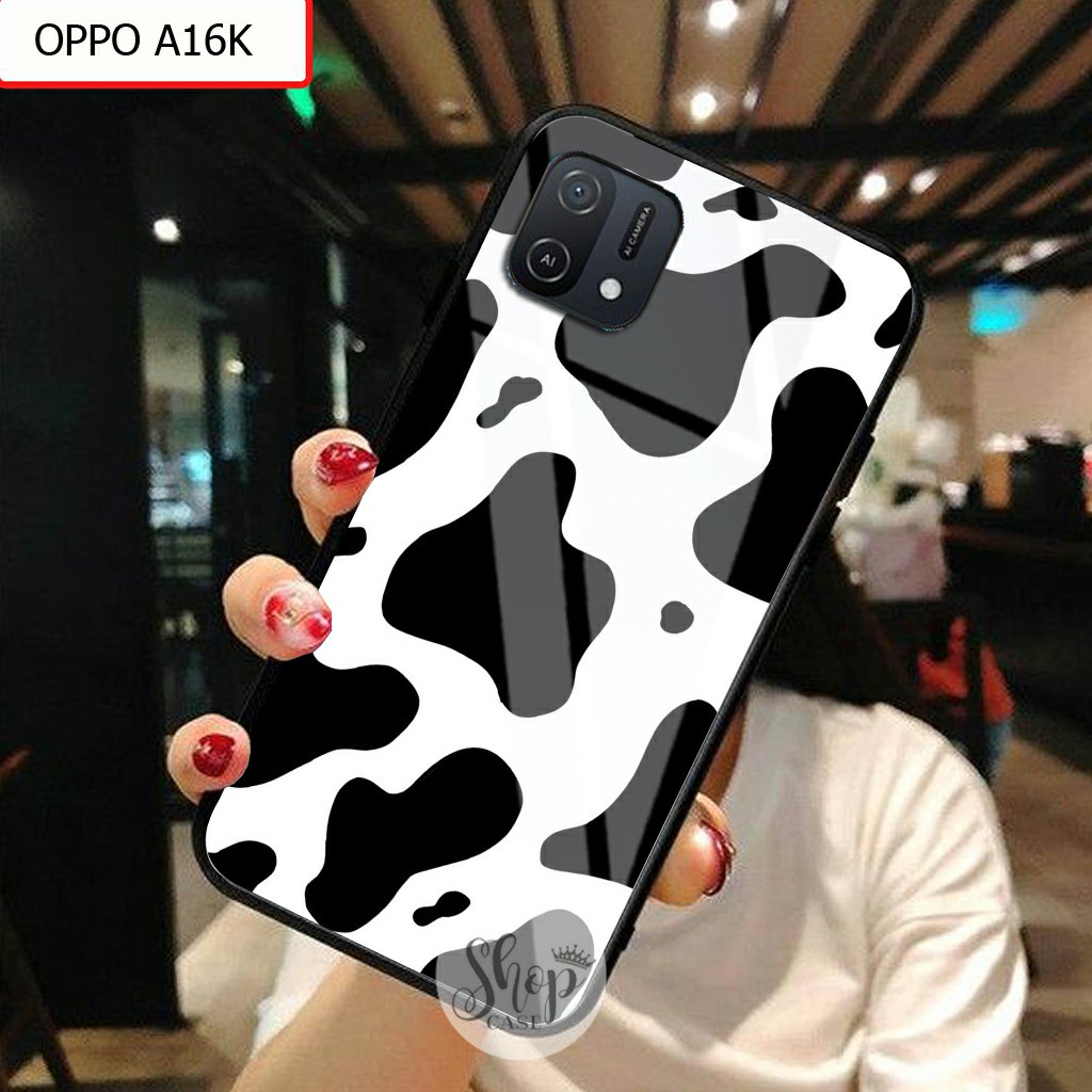 Softcase Glass Oppo A16K A16E  - Case Oppo A16K A16E - Case Lucu - case Oppo A16K A16E - kesing Oppo