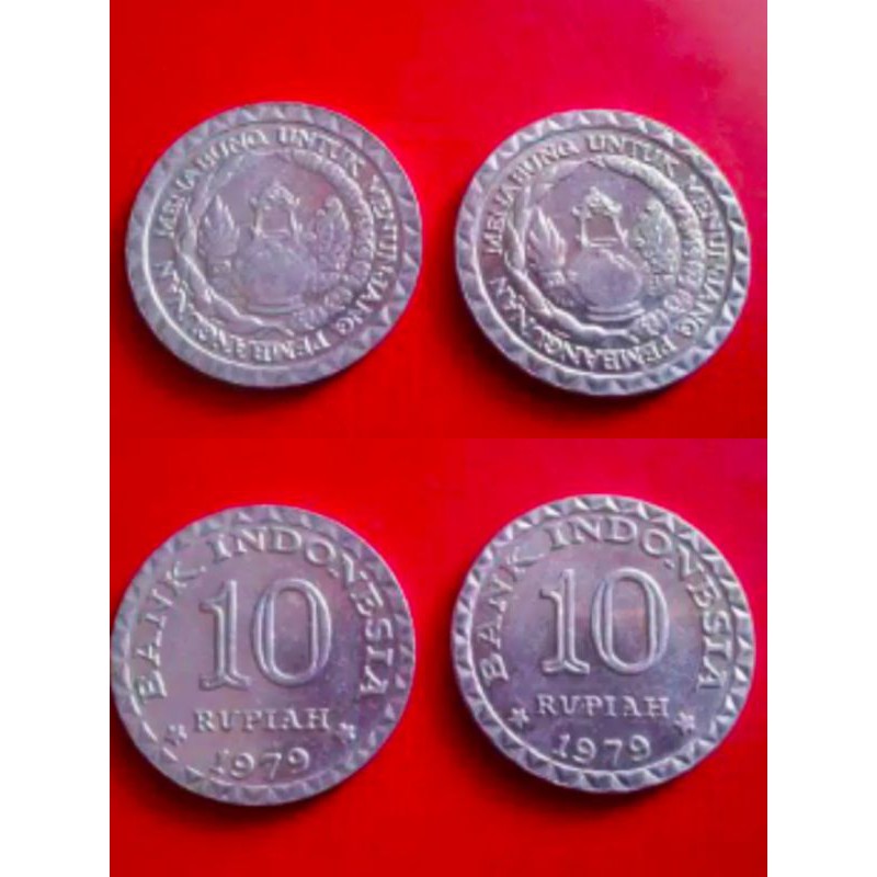 Uang Mahar Logam Koin Kuno 10 Rupiah Tahun 1979